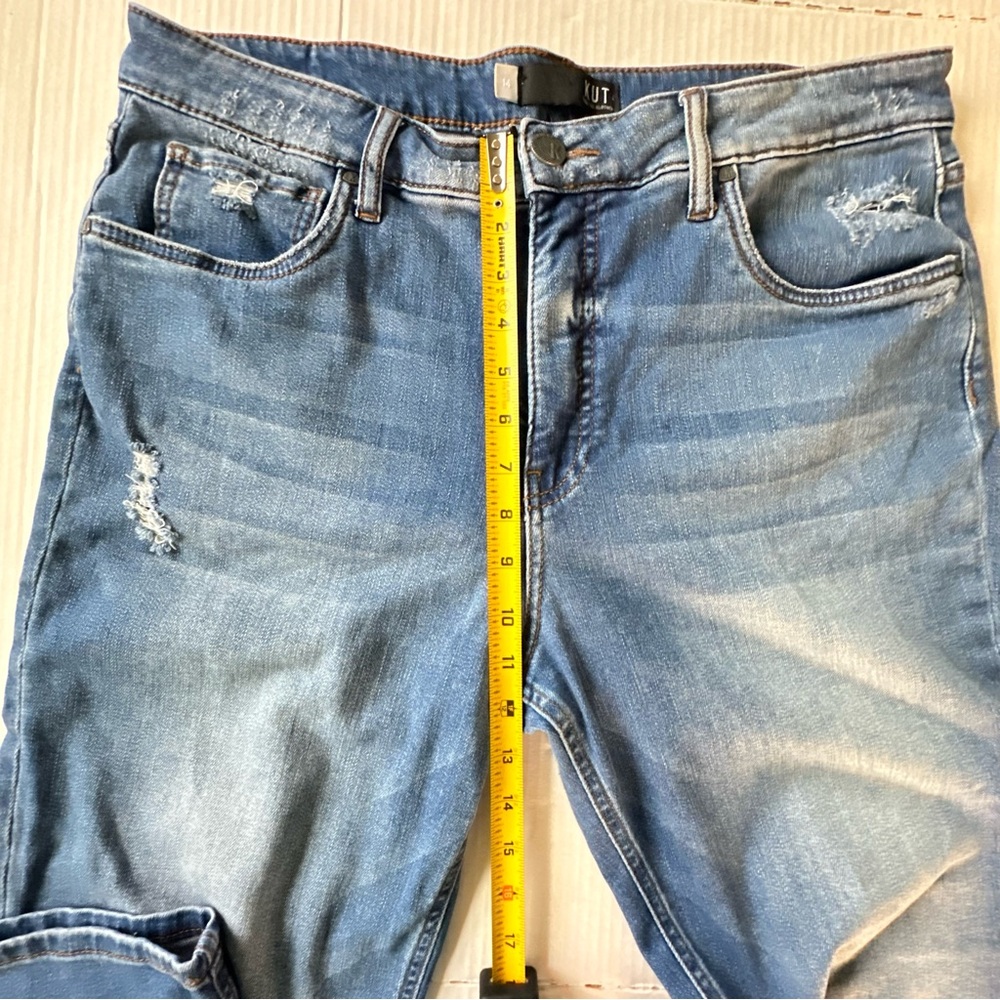 Kut From The Kloth Elizabeth Straight Crop Jeans Womens 14 Blue High Rise Fab Ab - Picture 7 of 9
